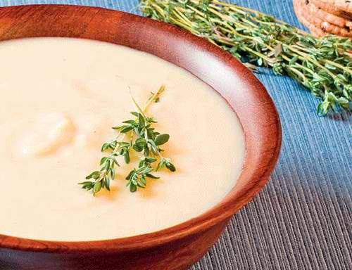 Суп-пюре из картофеля и лука-порея